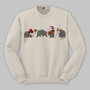 Opossum Christmas Sweatshirt, Wild Animals