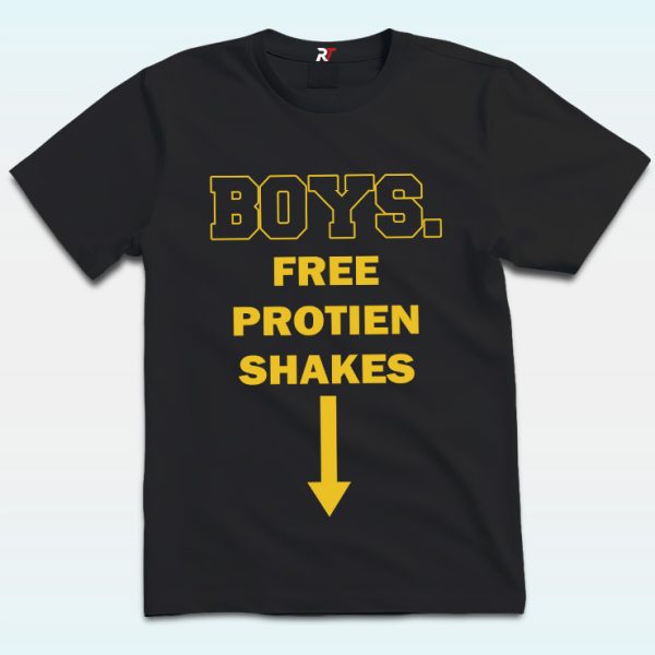 Boys Free Protien Shakes T Shirt