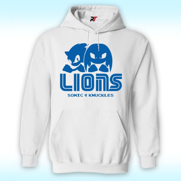 Detroit Lions Sonic And Knuckles Hoodie