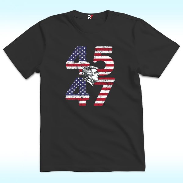 Patriotic Silhouette 45 47 Trump Shirt