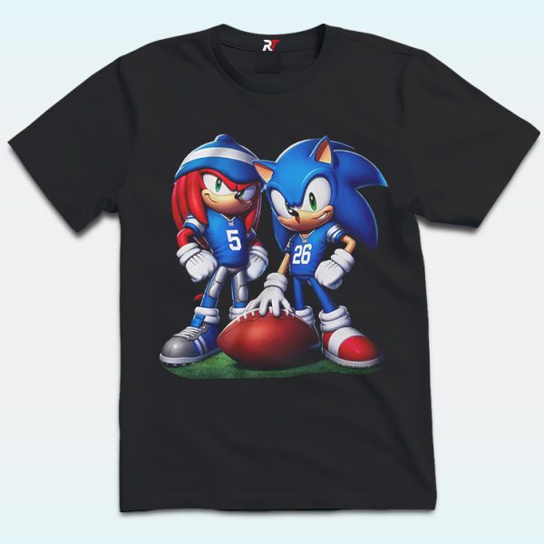 Sonic and Knuckles, Detroit Lions Football Shirt