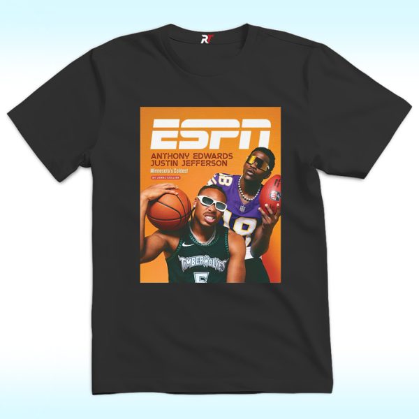 Anthony Edwards Justin Jefferson Minnesota Timberwolves Vikings ESPN Shirt