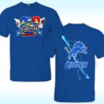 Sonic and Knuckles Detroit Lions Shirt, Gibbs And Montgomery