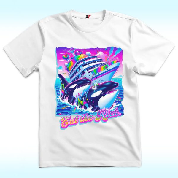 Eat the Rich Shirt, 90s Orca Funny Whale Yacht