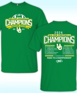 Green Oregon Ducks Road To Champion 2024 Big Ten Football Shirt