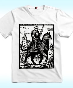 Knight Cat Rider Shirt, Grimdark, Fairycore, Medieval