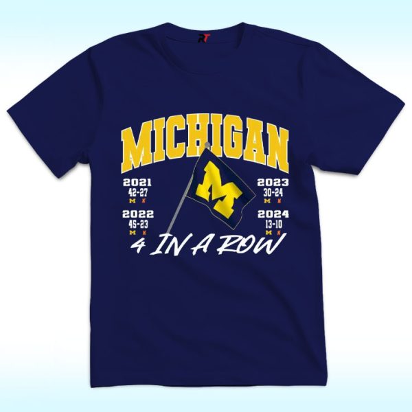 Michigan Shirt 4 In A Row Beat Osu Plant The Fag Shirt