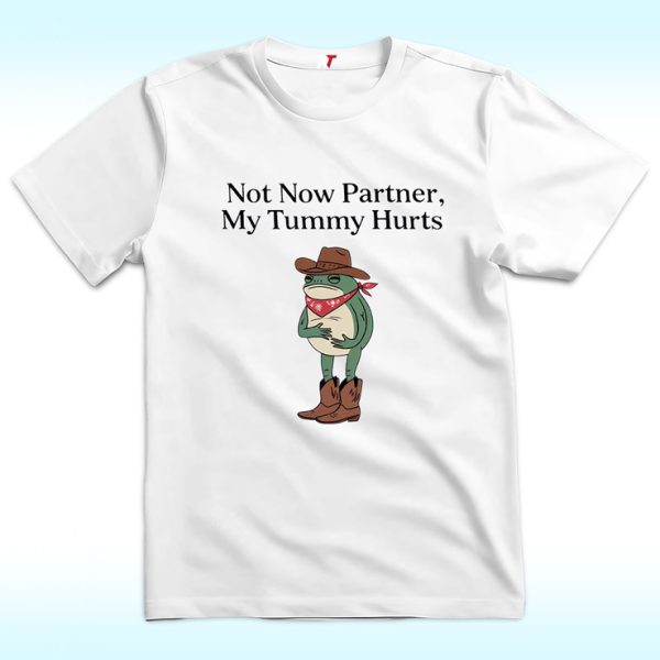 Not Now Partner My Tummy Hurts Shirt