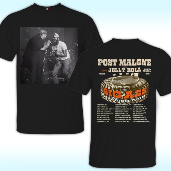 Post Malone x Jelly Roll The Big Ass Stadium Tour Shirt