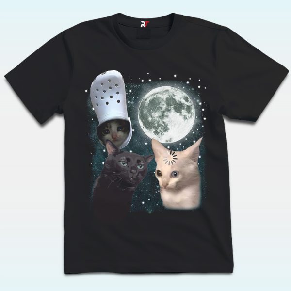 Three Cats Moon Croc Shirt