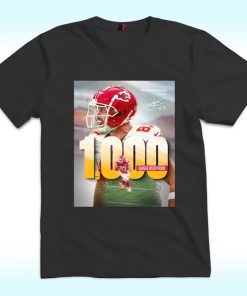 Travis Kelce On 1000 Career Receptions Shirt, History To Record