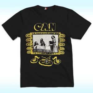 CAN Fan Art Shirt, Hand Screened in Yellow and Teal ink on Dark Grey