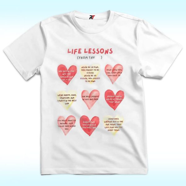 Life Lessons Lyrics Shirt, Valentine Gift