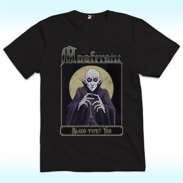 Nosferatu Vampire And Moon Shirt, Blood Type