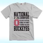 Ohio State Plucked The Ducks Hooked The Horns Stomped The Irish 2025 National Champions Shirt