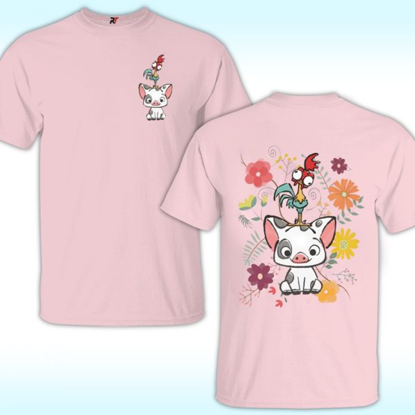 Pua And Hei Hei Floral Shirt