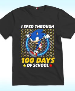 Sonic the Hedgehog Through 100 Days Of School Shirt
