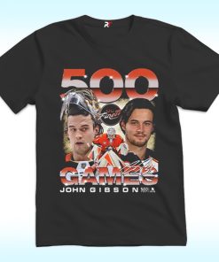 Anaheim Ducks John Gibson 500 Games Shirt