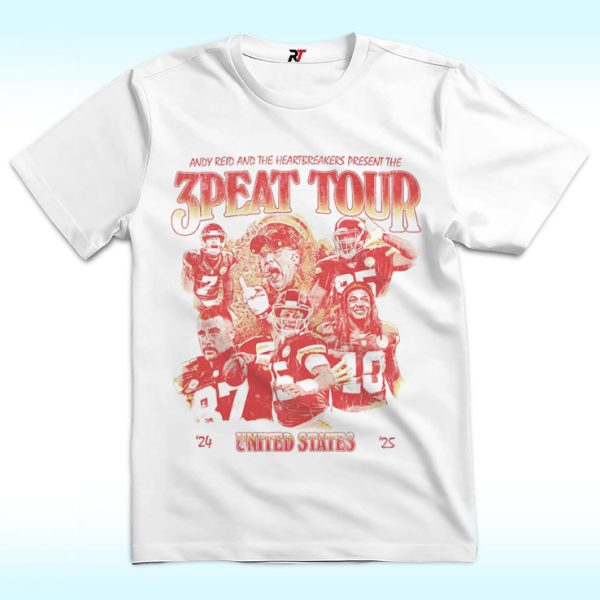 Andy Ried And The Heartbreakers Present The 3Peat Tour Shirt