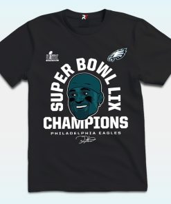 Jalen Hurts Black Philadelphia Eagles Super Bowl LIX Champions Shirt