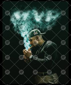 Jalen Hurts Celebrates With Cigar Smoking Watermark