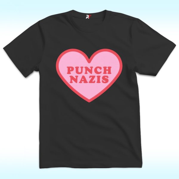 Punch Nazis Heart Shirt