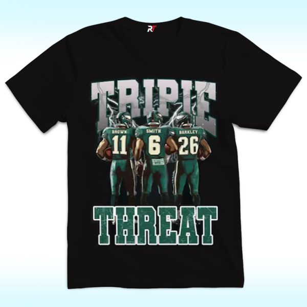 Triple Threat Eagles Shirt, Barkley, Smith, Brown