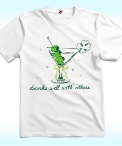 Martini Cocktail St Patrick's Day Shirt, Drinks Well With Other