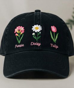 Embroidered Freesia Daisy Tulip FDT Hat