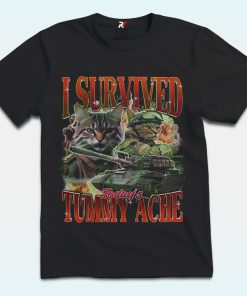 I Survived Today's Tummy Ache Shirt, Cat Meme