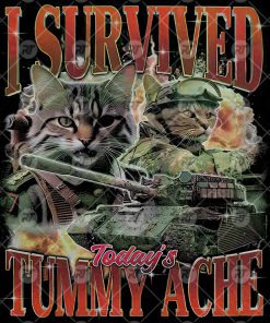 I Survived Today Tummy Ache Watermark