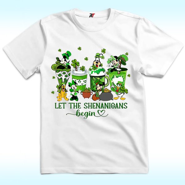 Let The Shenanigans Begin St Patrick's Day Shirt, Mickey and Friends