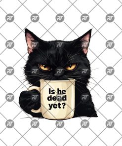 Is He Dead Yet Black Cat Watermark