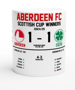 Aberdeen FC Scottish Cup Victory Mug, Celebrate 2025 Win vs Celtic
