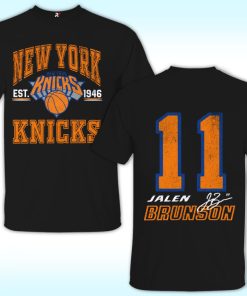 Jalen Brunson #11 Knicks EST 1946 Shirt, 2 Sides