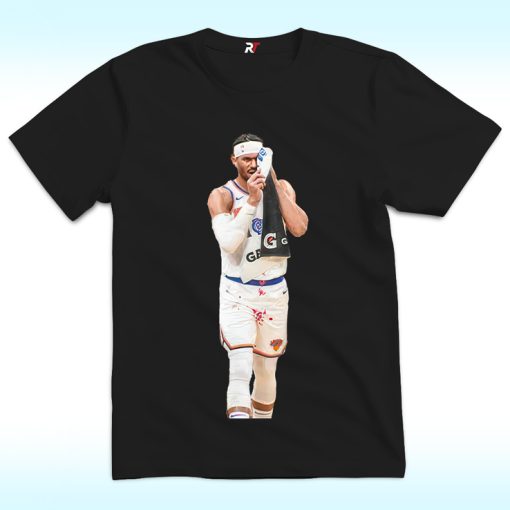 Josh Hart bloodied After Collision Against Celtics Shirt, New York Knicks