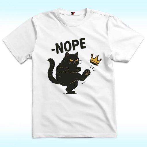No Kings in America Black Cat Shirt, Anti Trump