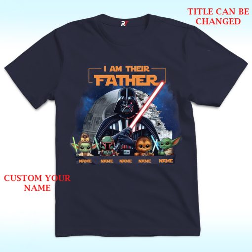 Personalized Father's Day Shirt with Kids's Names, Space Dad