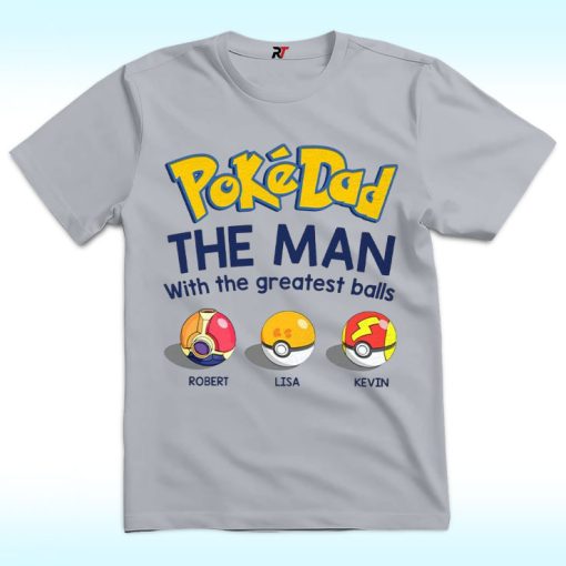 Personalized PokeDad Shirt, Pokemon and Dad