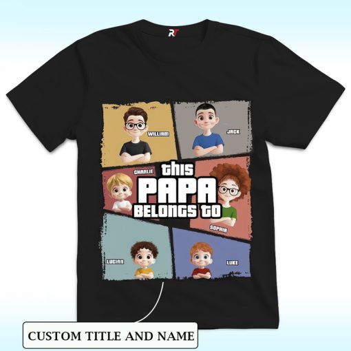 Personalized This Grandpa Belongs To Family Shirt, Father's Day
