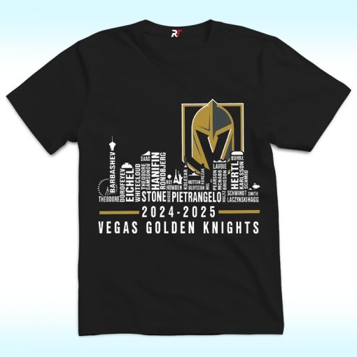 Vegas Golden Knights 2024 - 025 Team Roster Names Shirt