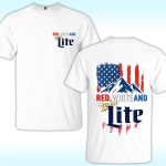 Red White and Miller Lite Shirt, 4th of July