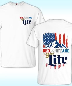 Red White and Miller Lite Shirt, 4th of July
