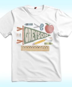Back to School Shirt, Personalized Boy Name