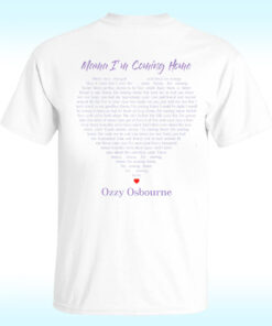 No More Tour Shirt, Mama I'm Coming Home Ozzy Osborne