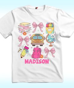 Personalized Cute Back To School Shirt For Girls, First Day Of School