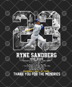 Ryne Sandberg Chicago Cubs, Baseball Hall of Fame Memorial Watermark