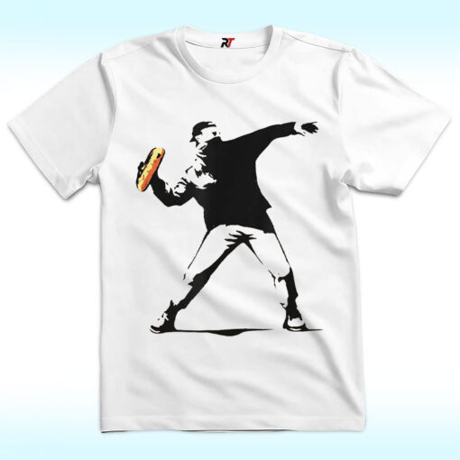 Banksy Inspired Sandwich Thrower Shirt