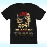 Jaws 50th Anniversary Shirt, Signatures Thank You The Memories