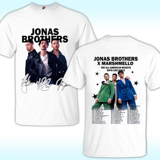 Jonas Brothers and Marshmello Shirt, 20th Annivesary Tour 2025